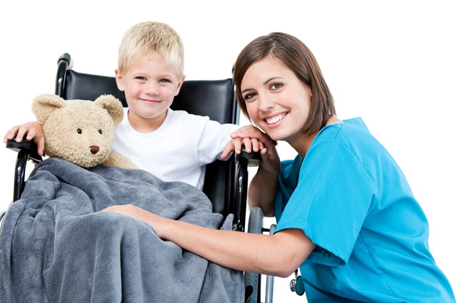 disabled boy in wheelchair